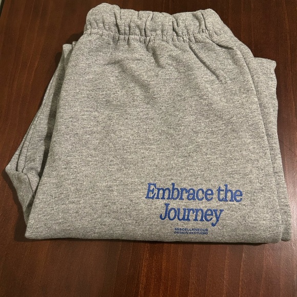 miscellaneous design Other - NWOT “Embrace the Journey” Grey Sweatpants by Miscellaneous Design Studios